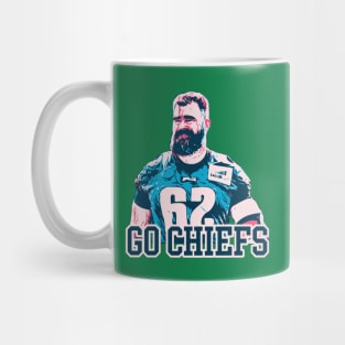 Go Chiefs // Jason Kelce Retro Fan Art Mug